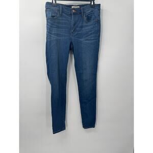 Madewell Jeans Women 29‎ Blue Medium Wash Roadtripper High Rise Skinny Stretch